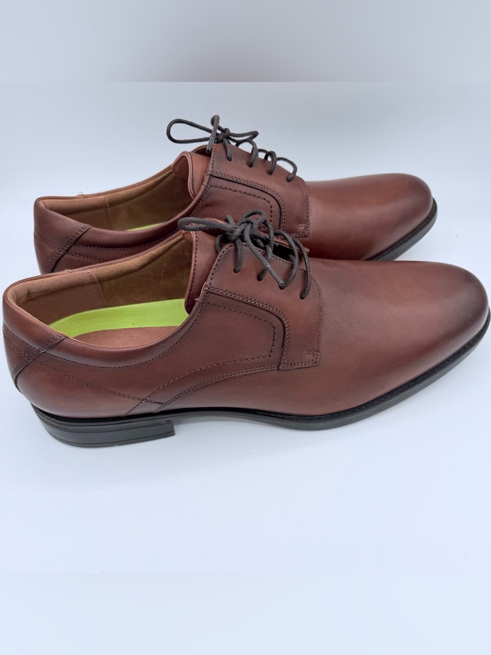 Florsheim Men Comfortech 13 EEE Plain Toe Oxford Cognac Leather Dress Shoes